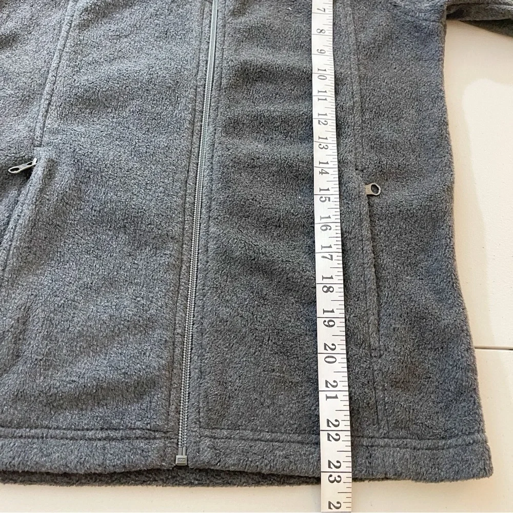 Columbia Full Zip Fleece Jacket Kid Size Medium Gray Pockets Lightweight